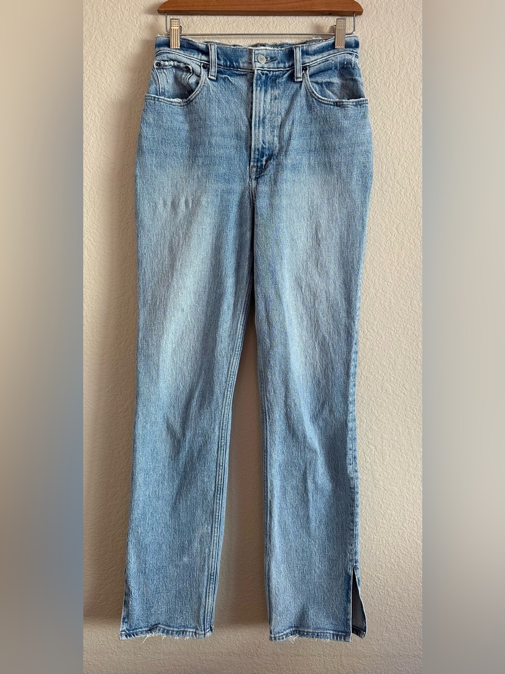 Abercrombie & Fitch 90’s Straight Ultra High Rise Jeans Curve Love 27 Slit Ankle